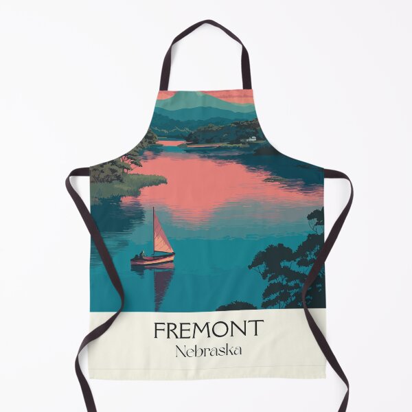 Item preview, Fremont Nebraska Vintage Travel Poster | Platte River Lakes Art Print | Midwest Scenery Decor designed and sold by TuncGK.