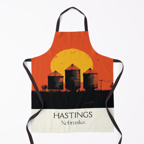 Item preview, Hastings Nebraska Vintage Travel Poster | Grain Elevator Sunset Art Print | Prairie Life Decor designed and sold by TuncGK.