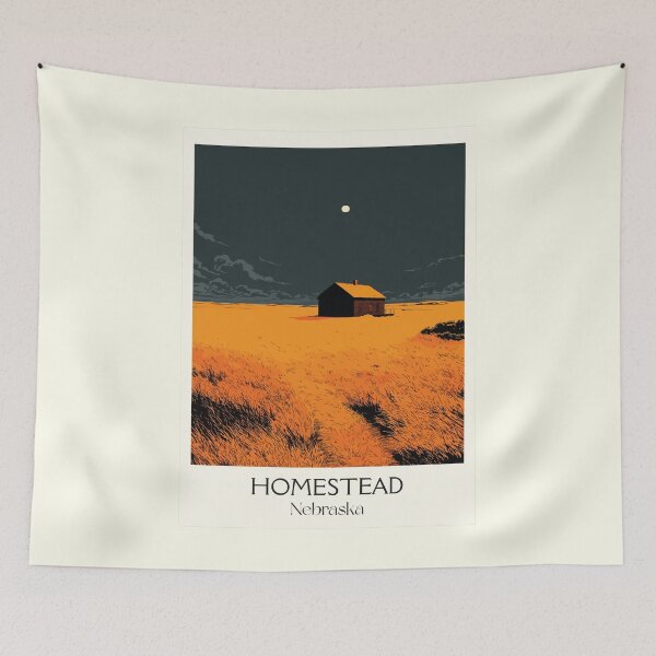 Item preview, Homestead National Monument Nebraska Poster | Pioneer History Art Print | American West Decor designed and sold by TuncGK.