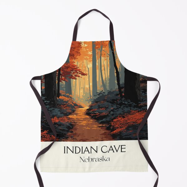 Item preview, Indian Cave State Park Nebraska Vintage Poster | Missouri River Bluffs Art Print | Autumn Hiking Decor designed and sold by TuncGK.