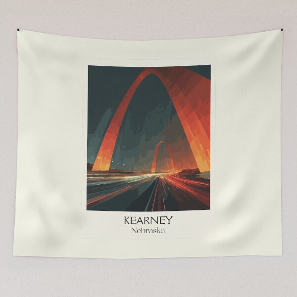 Artikelvorschau, Kearney Nebraska Vintage Reiseposter | Archway Monument Kunstdruck | Platte River Road Dekor entworfen und verkauft von TuncGK.
