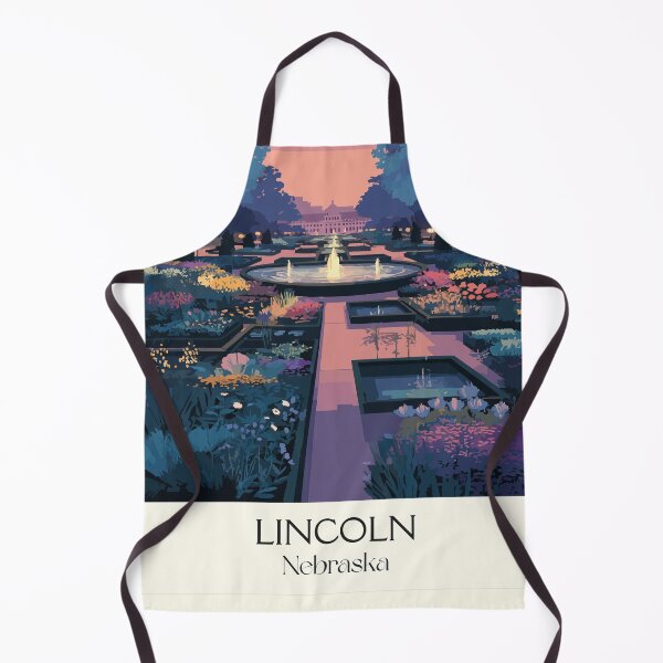 Item preview, Lincoln Nebraska Vintage Travel Poster | Sunken Gardens Art Print | State Capital City Decor designed and sold by TuncGK.