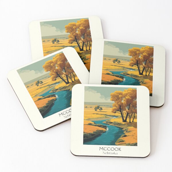 Item preview, McCook Nebraska Vintage Travel Poster | Republican River Art Print | Southwest Nebraska Scenery Decor designed and sold by TuncGK.