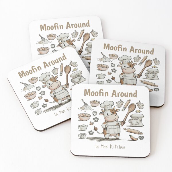Item preview, Moofin Around the Kitchen Cow Baking Themed Shirt designed and sold by KD Studios.