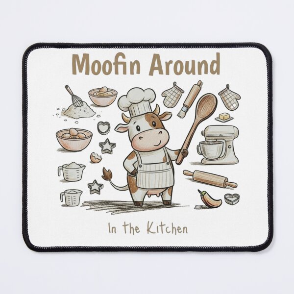 Item preview, Moofin Around the Kitchen Cow Baking Themed Shirt designed and sold by KD Studios.
