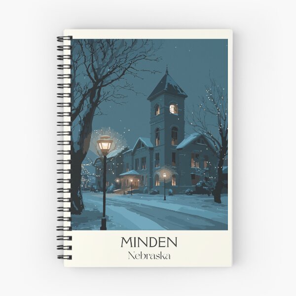 Item preview, Minden Nebraska Vintage Travel Poster | Christmas City Art Print | Winter Wonderland Decor designed and sold by TuncGK.
