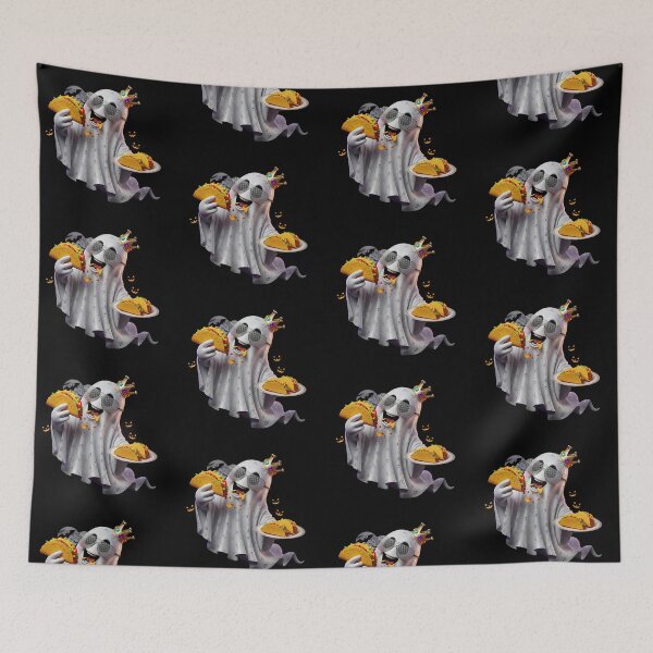 Item preview,  "Spooky & Boujee" Halloween Ghost Eating Tacos designed and sold by DMNindustries.