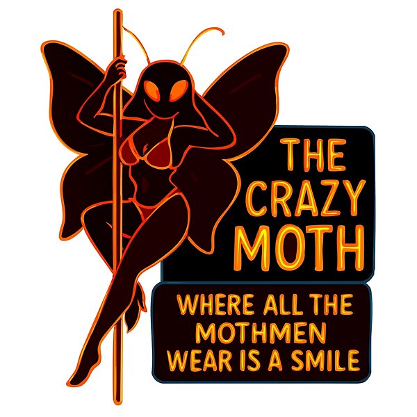 The Crazy Moth neon cabaret artwork