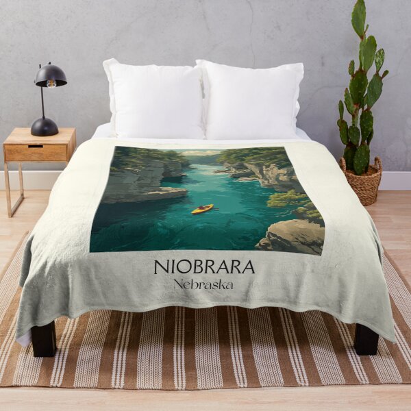 Item preview, Niobrara River Nebraska Vintage Poster | National Scenic River Art Print | Kayaking & Tubing Decor designed and sold by TuncGK.