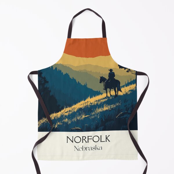 Item preview, Norfolk Nebraska Vintage Travel Poster | Elkhorn River Valley Art Print | Cowboy Western Decor designed and sold by TuncGK.