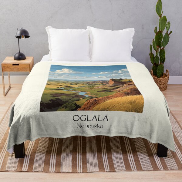 Item preview, Ogallala Nebraska Vintage Travel Poster | South Platte River Art Print | Western Trail Decor designed and sold by TuncGK.