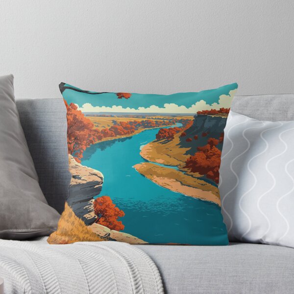 Item preview, Ponca State Park Nebraska Vintage Poster | Missouri River Bluffs Art Print | Autumn Scenery Decor designed and sold by TuncGK.