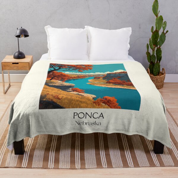 Item preview, Ponca State Park Nebraska Vintage Poster | Missouri River Bluffs Art Print | Autumn Scenery Decor designed and sold by TuncGK.