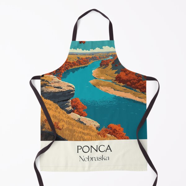 Item preview, Ponca State Park Nebraska Vintage Poster | Missouri River Bluffs Art Print | Autumn Scenery Decor designed and sold by TuncGK.