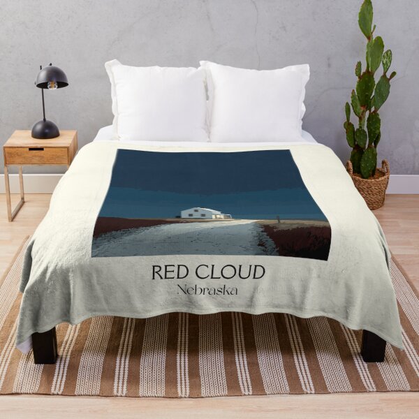 Item preview, Red Cloud Nebraska Vintage Poster | Willa Cather Prairie Art Print | Minimalist Landscape Decor designed and sold by TuncGK.