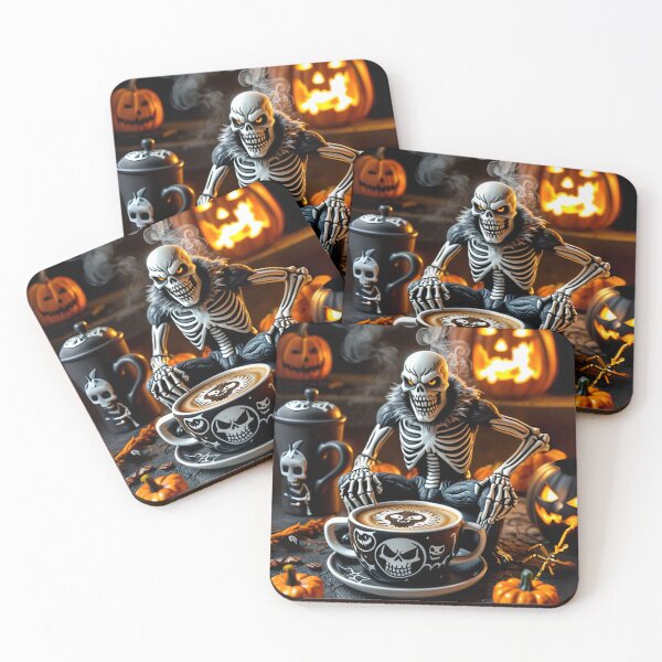 Item preview, スケルトン・バリスタのハロウィーン・コーヒー designed and sold by CamillaCreation.