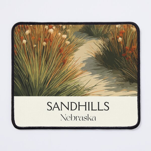 Item preview, Sandhills Nebraska Vintage Travel Poster | Rolling Prairie Landscape Art Print | Grasslands Decor designed and sold by TuncGK.