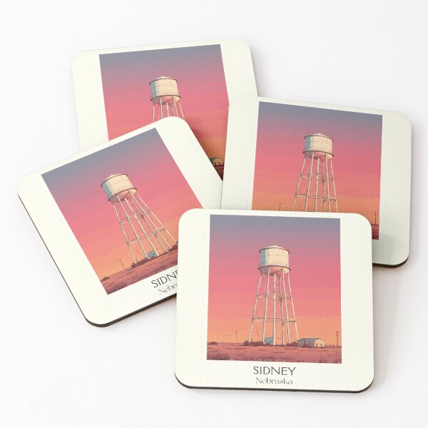 Item preview, Sidney Nebraska Vintage Travel Poster | Water Tower Sunset Art Print | High Plains Decor designed and sold by TuncGK.