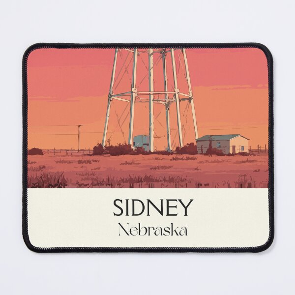 Item preview, Sidney Nebraska Vintage Travel Poster | Water Tower Sunset Art Print | High Plains Decor designed and sold by TuncGK.