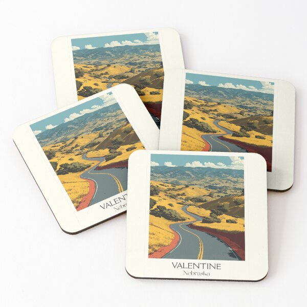 Item preview, Valentine Nebraska Vintage Travel Poster | Sandhills Scenic Byway Art Print | Open Road Decor designed and sold by TuncGK.