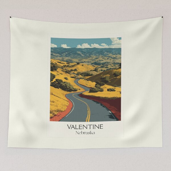 Item preview, Valentine Nebraska Vintage Travel Poster | Sandhills Scenic Byway Art Print | Open Road Decor designed and sold by TuncGK.