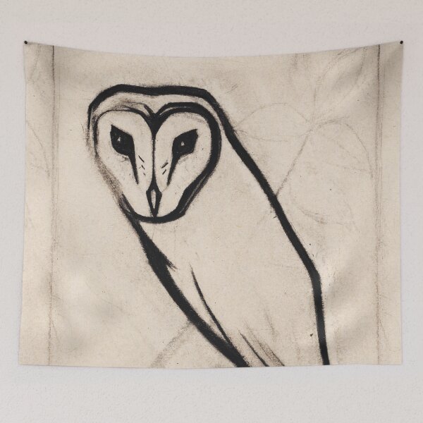 Item preview, Uil (Owl) by Julie de Graag – Vintage Dutch Woodcut Print designed and sold by PureVintageLove.