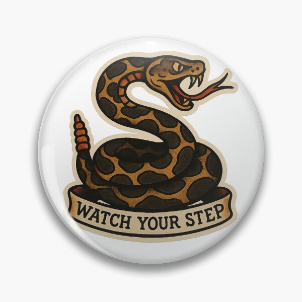 Item preview, Watch your Step! Snake Vintage Sailor Jerry Style Design  designed and sold by Ali Kiwan Photo and Desgin .