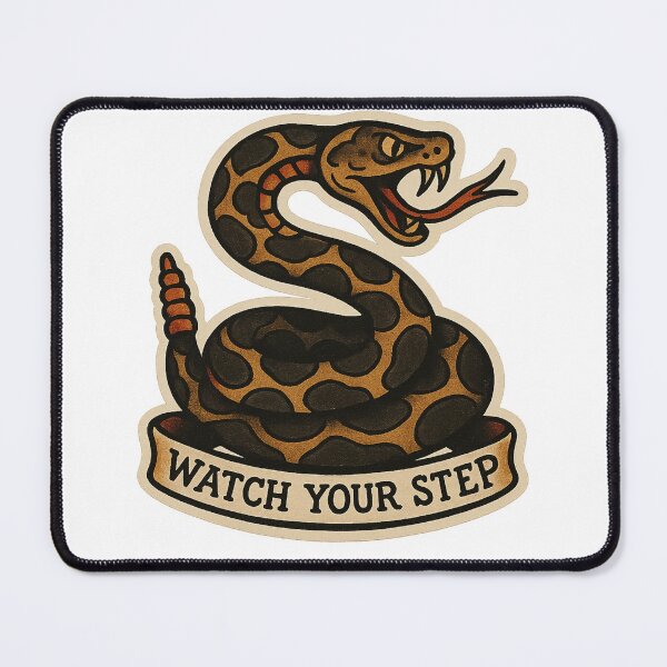 Item preview, Watch your Step! Snake Vintage Sailor Jerry Style Design designed and sold by Ali Kiwan Photo and Desgin .