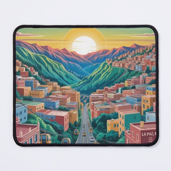 Item preview, cityscape of La Paz, Bolivia, designed and sold by Lilashakti ⭐️ ⭐️ ⭐️ ⭐️ ⭐️.
