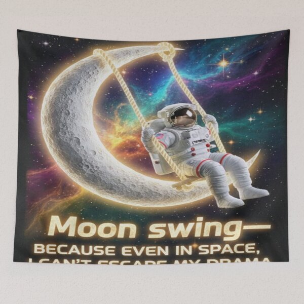 Item preview, Moon Swing Astronaut T-Shirt - Because Even in Space, I Can't Escape My Drama  designed and sold by "TXSiSsY's TRIUMPH BY GRACE".