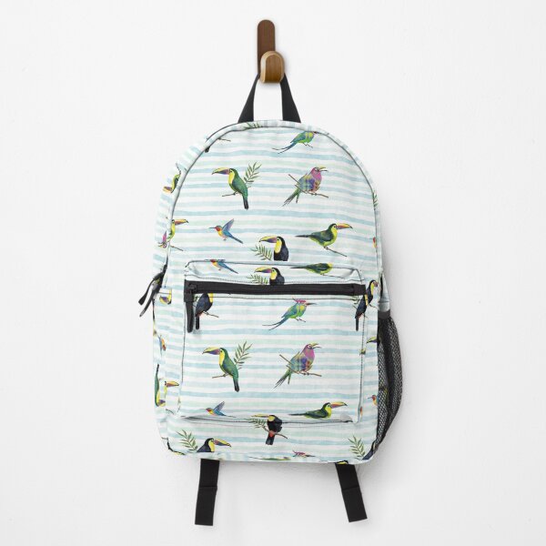 Item preview, Tropical Birds and Stripes in watercolor style designed and sold by PeacefulD-signs.