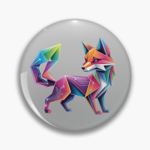 Item preview, Neon Origami Fox – Futuristic Geometric Animal Design. designed and sold by AndrewYoko.