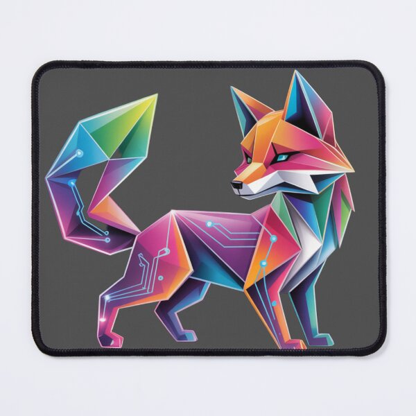 Item preview, Neon Origami Fox – Futuristic Geometric Animal Design. designed and sold by AndrewYoko.