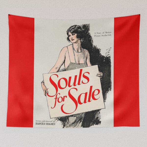 Item preview, Souls for Sale (1923) – Vintage Silent Film Poster, Flapper Era Chromolithograph designed and sold by PureVintageLove.
