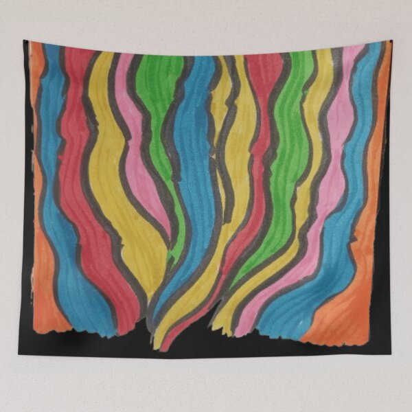 Item preview, Vivid Flow – Abstract Rainbow Waves designed and sold by BulletKitty82.