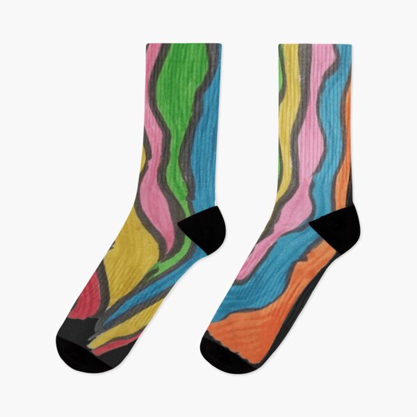 Item preview, Vivid Flow – Abstract Rainbow Waves designed and sold by BulletKitty82.