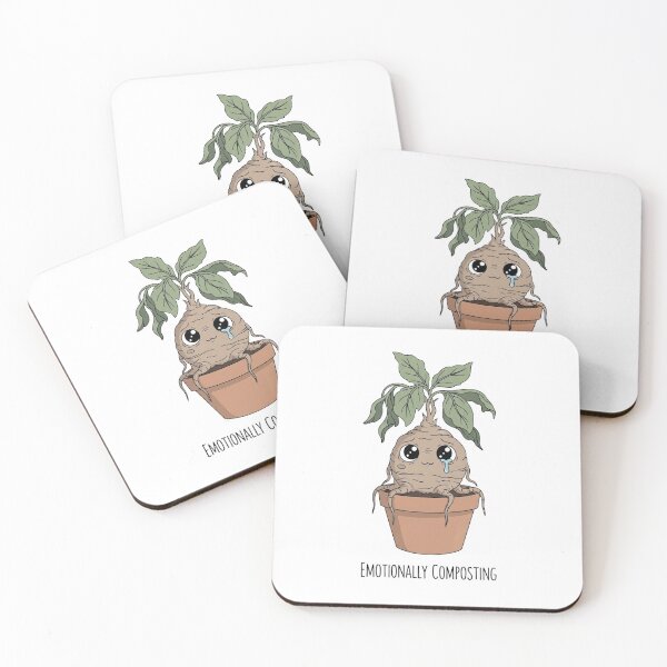 Item preview, The Gentle Art of Emotionally Composting: A Portrait of a Sad Little Mandrake designed and sold by NewGenWitchcraft.
