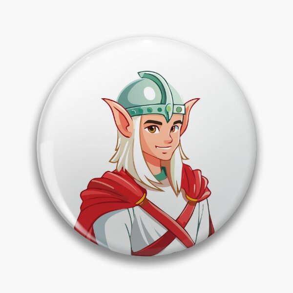 Item preview, Portrait of a man elf, fantasy elegant elven warrior face with pointed ears and long white hair designed and sold by Danler.