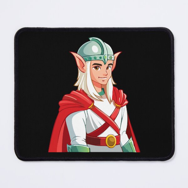 Item preview, Portrait of a man elf, fantasy elegant elven warrior face with pointed ears and long white hair designed and sold by Danler.