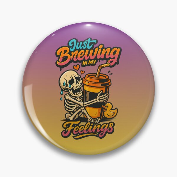 Item preview, Just Brewing in My Feelings | Crewneck Skeleton Coffee designed and sold by Xpression876.