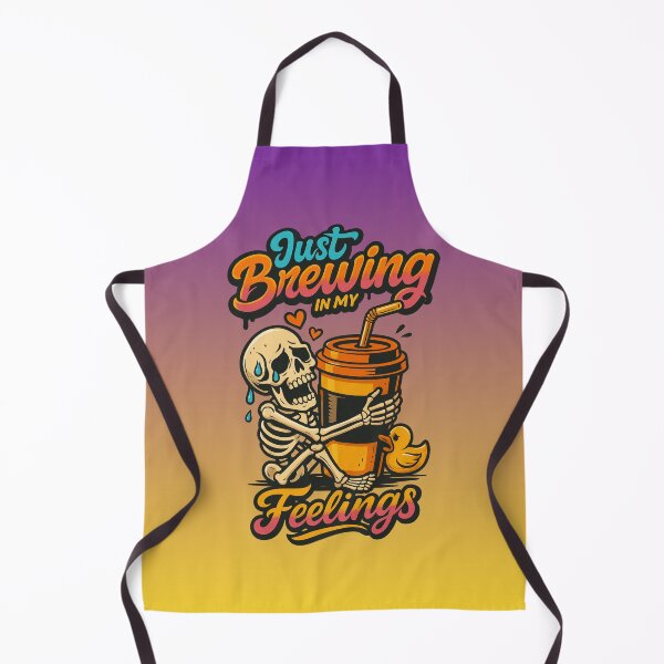 Item preview, Just Brewing in My Feelings | Crewneck Skeleton Coffee designed and sold by Xpression876.