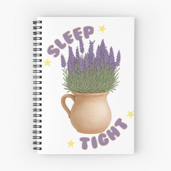 Aperçu de l'œuvre Plante de lavande « Dormir profondément » dans un pot rustique – Motif floral nocturne mignon créée et vendue par Lazy T Co..