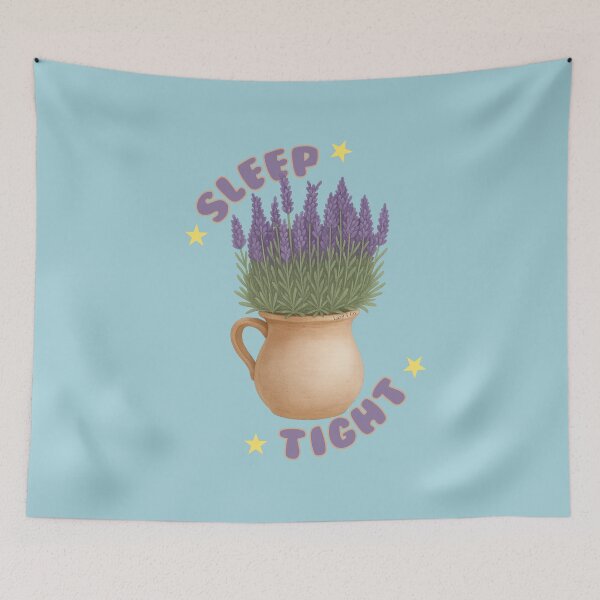 Item preview, Sleep Tight Lavender Plant in Rustic Pot – Cute Nighttime Floral Design designed and sold by Lazy T Co..