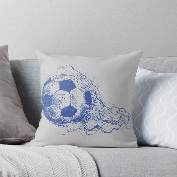 Item preview, Electric Blue Soccer Ball – Dynamic Sketch Illustration designed and sold by edimoraes.