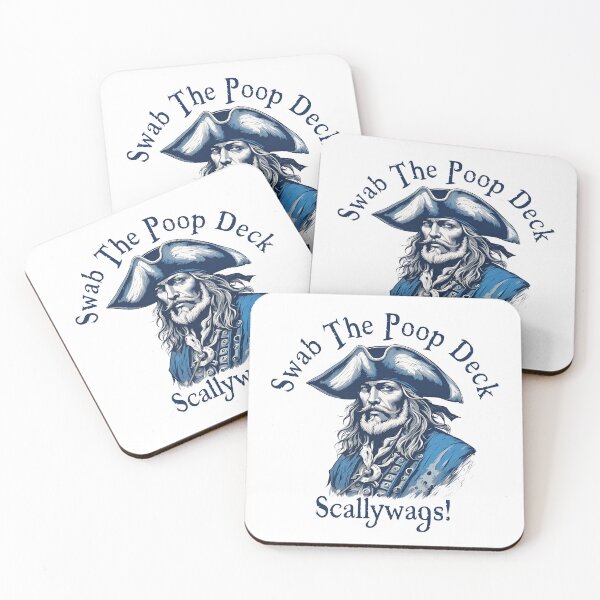Item preview, Pirate Captain Swab The Poop Deck Scallywags! designed and sold by RowanGraphics.