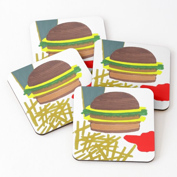 Item preview, Burger, Fries & Soda – Fun Fast Food Illustration designed and sold by BulletKitty82.