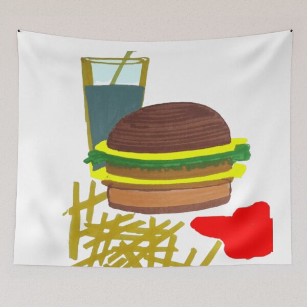 Item preview, Burger, Fries & Soda – Fun Fast Food Illustration designed and sold by BulletKitty82.