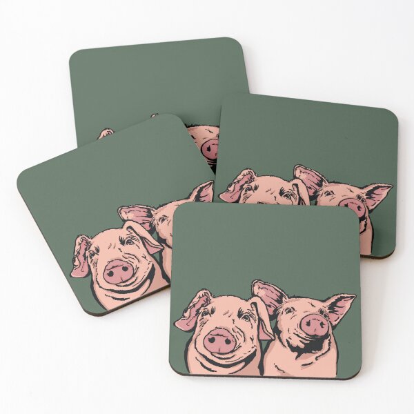 Item preview, Two Happy Smiling Pigs designed and sold by Anne Park.
