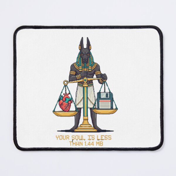 Item preview, A Pixelated Judgment: Anubis Weighs the Modern Soul and Finds It Lacking (Less Than 1.44 MB) designed and sold by NewGenWitchcraft.