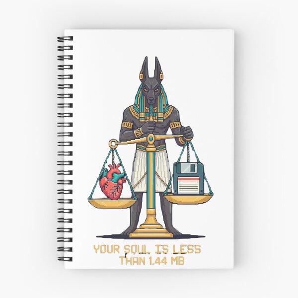 Item preview, A Pixelated Judgment: Anubis Weighs the Modern Soul and Finds It Lacking (Less Than 1.44 MB) designed and sold by NewGenWitchcraft.